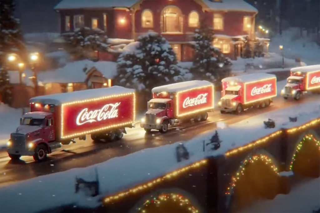 Coca-Cola Siliver Santa ad